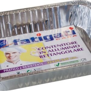 Fatigati Contenitore in Alluminio Rettangolare 32x26,5x6 cm