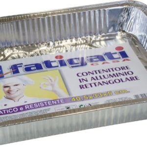 Fatigati Contenitore in Alluminio Rettangolare 40,5x33x5 cm