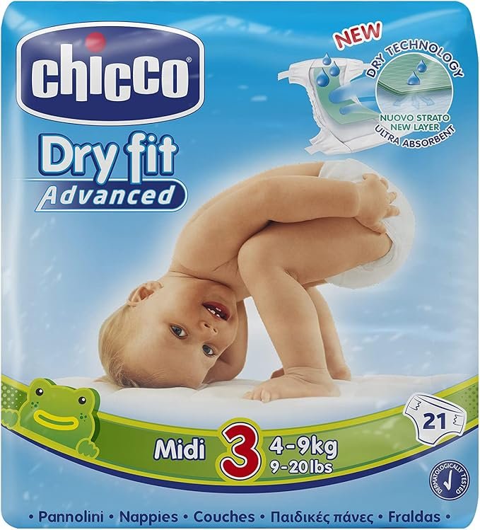 Chicco Pannolini Dry Fit Advanced T3 (4-9 kg) 21pz