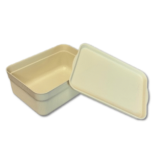 DueEsse Contenitore con Coperchio in Plastica Bianco