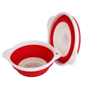 WelkHome Scolapasta Richiudibile in Silicone Salvaspazio