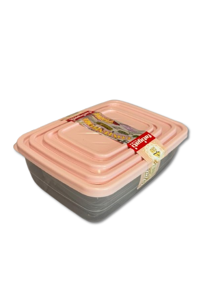 Fatigati Set 4 Contenitori Vintage Rosa (300ml, 600ml, 1200ml, 2000ml) - immagine 3